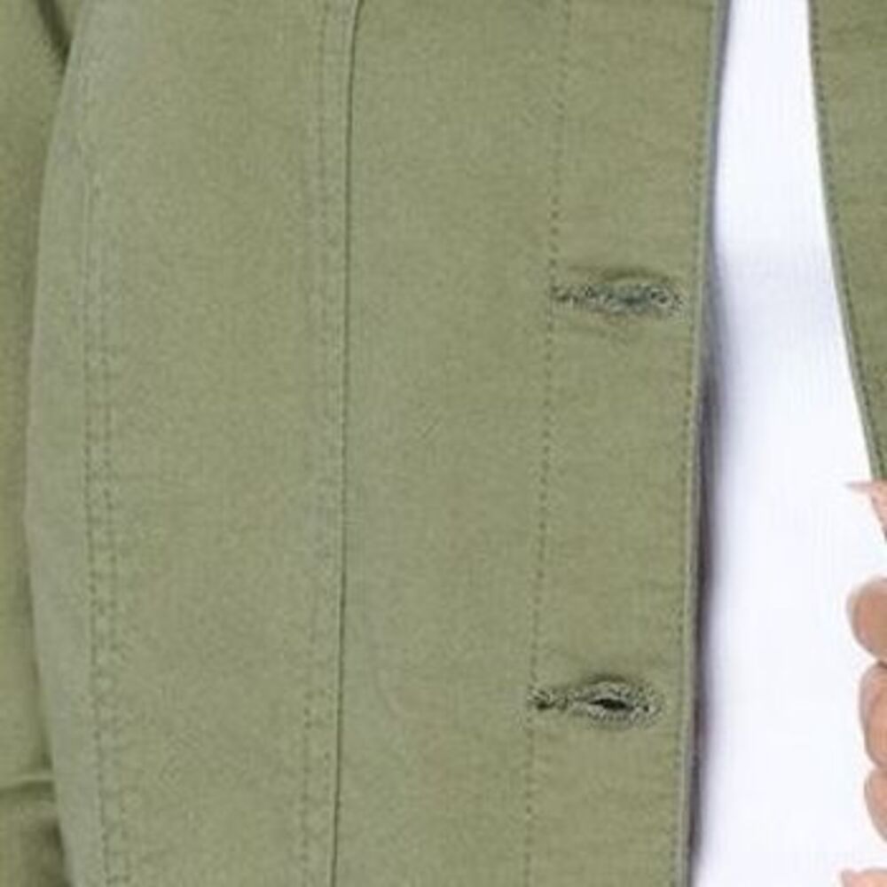 Belle by Kim Gravel Women's Jacket Sz XS Denim Long Ranch Green A698039 - Picture 2 of 4